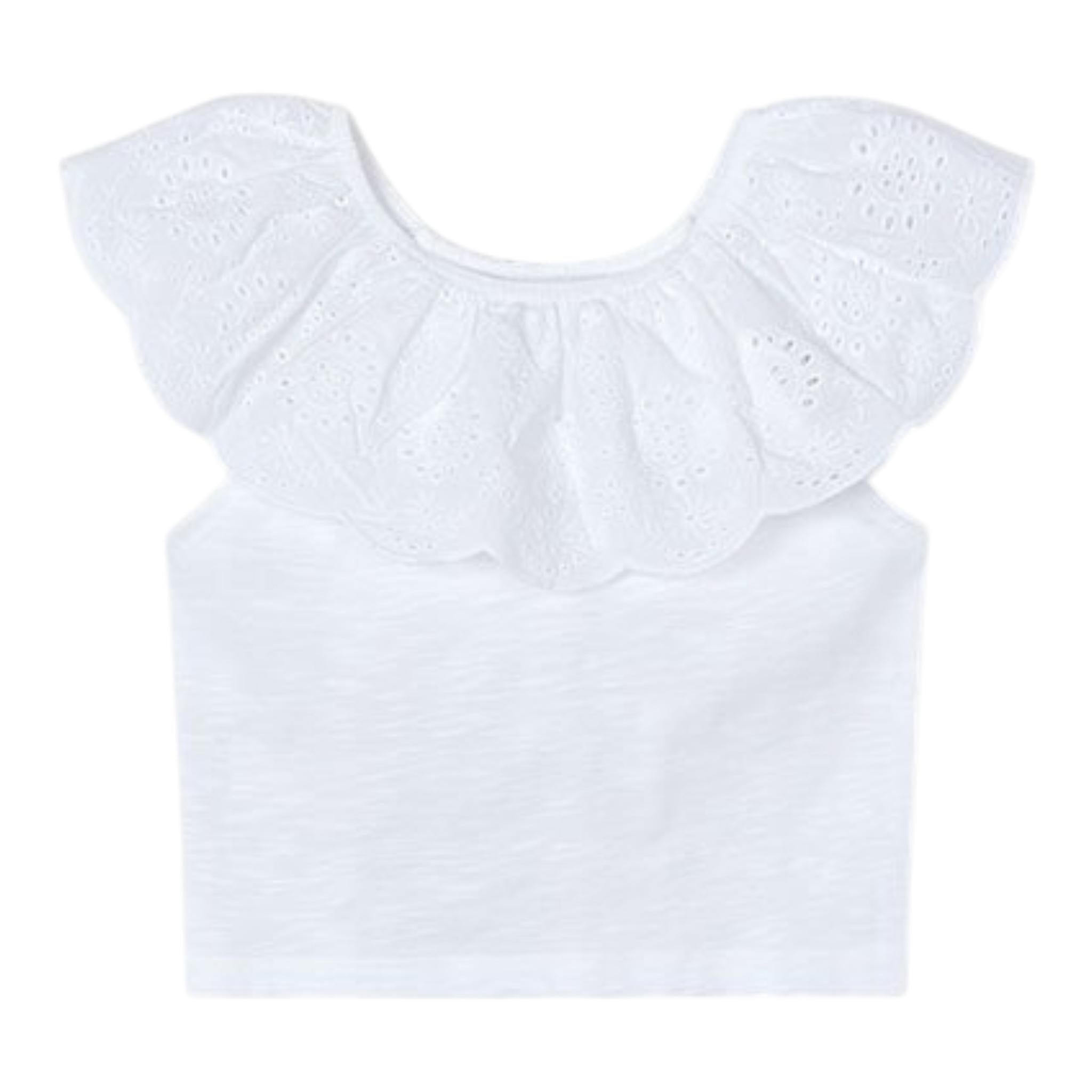 Mayoral Top Tinta Unita con Scollo A Barca per Bambina 3012 BIANCO MAYORAL 