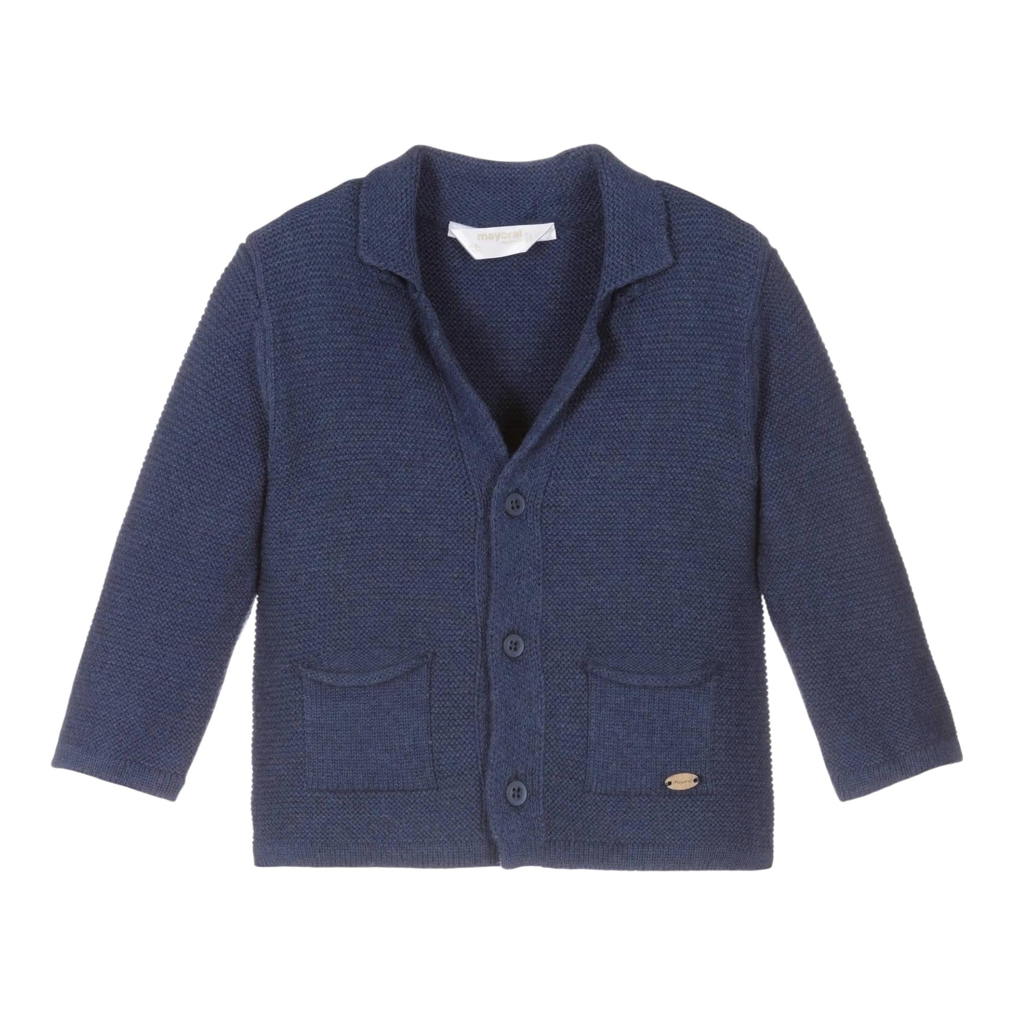 MAYORAL giacca tinta unita in maglia Blu per Neonato 230830 BLU MAYORAL 