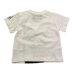 Iceberg T-Shirt Girocollo Tinta Unita con Stampe In Contrasto per Neonato TSICE5102B BIANCO ICEBERG 