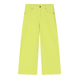 Dou Dou Jeans Tinta Unita Modello Palazzo per Bambina DW6P10 VERDE DOU DOU 