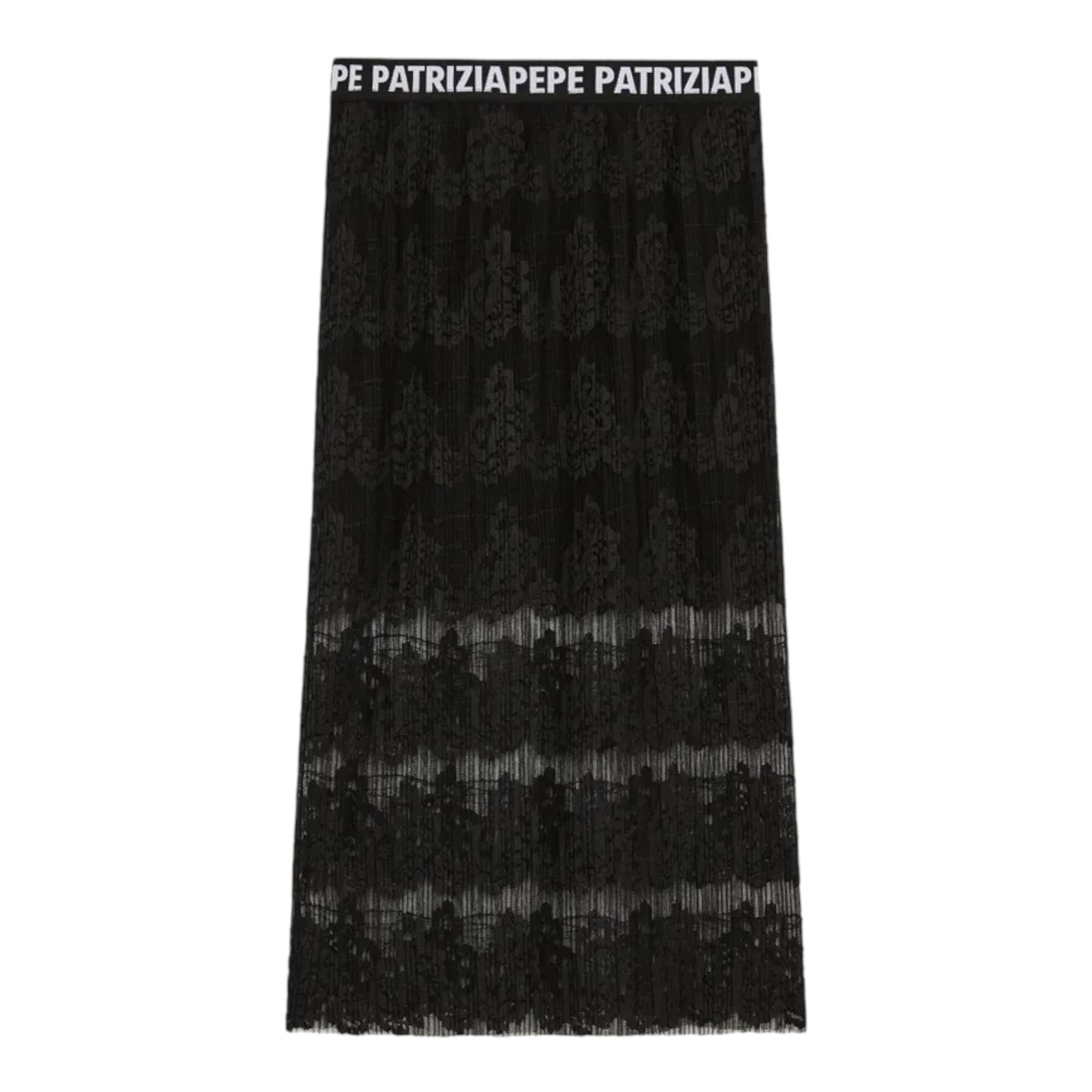 PATRIZIA PEPE gonna tinta unita con ricami Nero per Bambina 7G0131 NERO PATRIZIA PEPE 