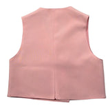 Vicolo Gilet Tinta Unita con Bottoni per Bambina 3146B00090 ROSA VICOLO 