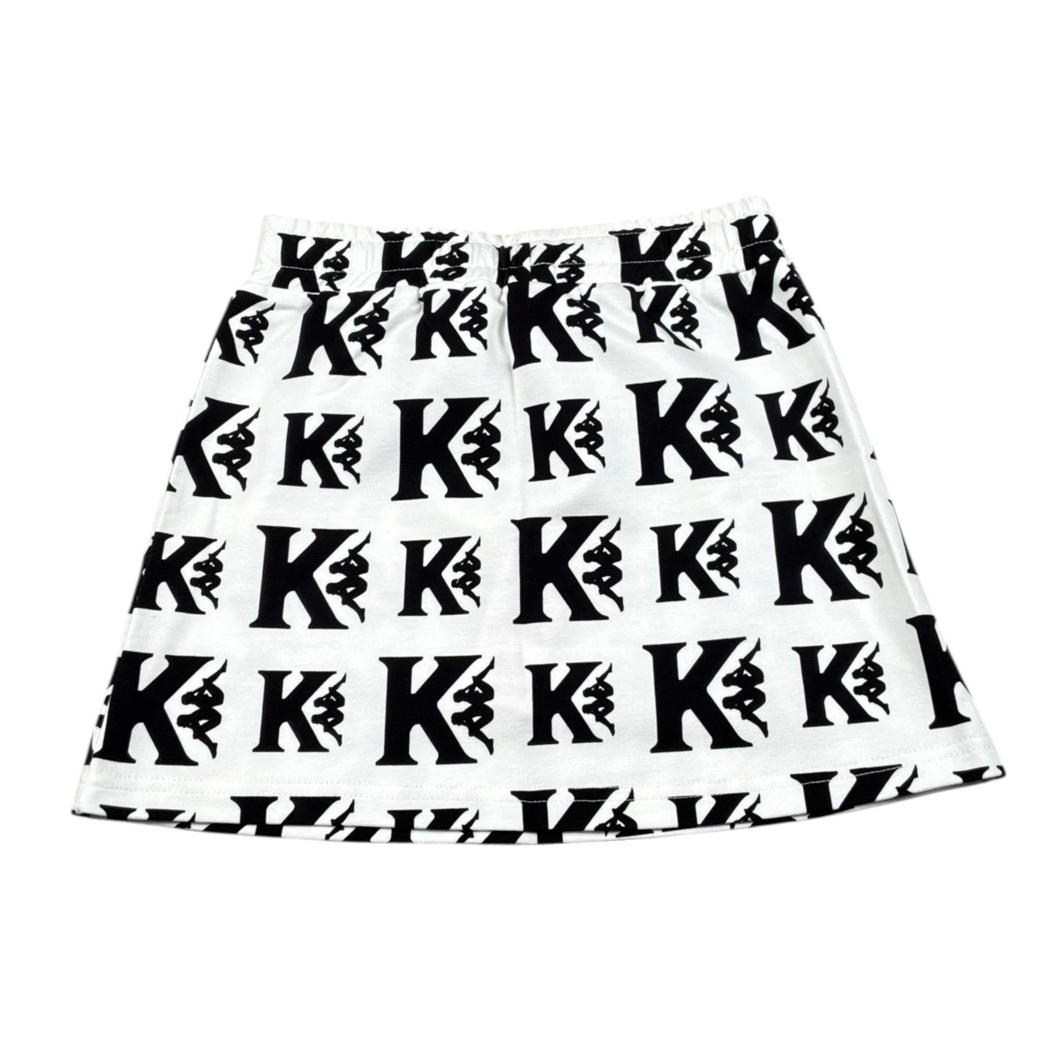 Kappa Gonna Tinta Unita Logata per Bambina 3746GF00033 BIANCO KAPPA 