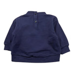 M+E' felpa tinta unita girocollo con applicazioni Blu per Neonata UE1194 BLU M+E' 