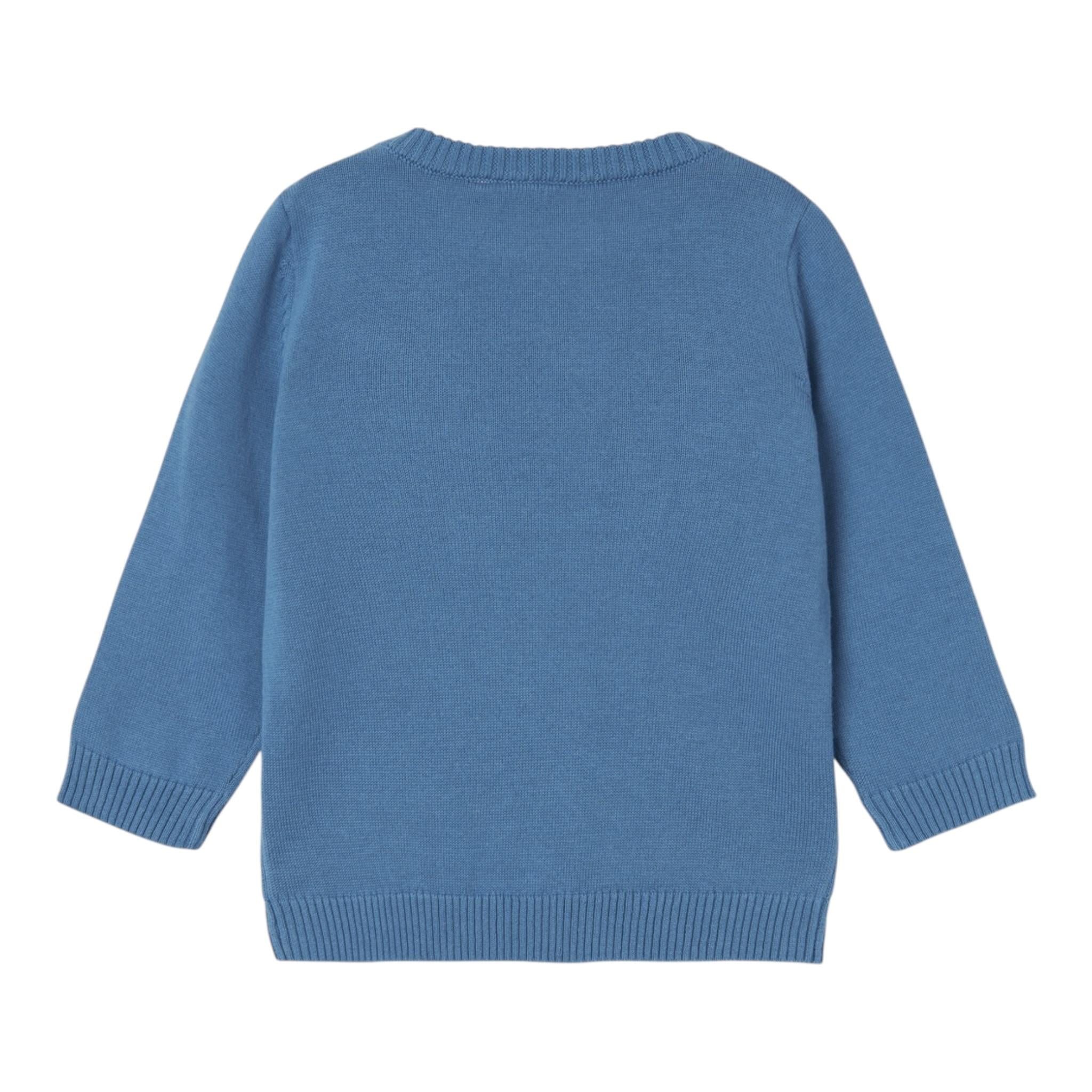 NAME.IT maglia girocollo tinta unita con bassotto Azzurro per Neonato 13231239 AZZURRO NAME.IT 