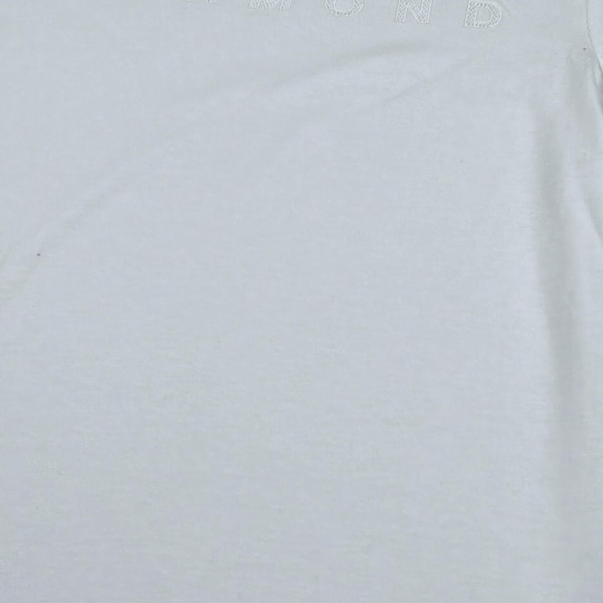 John Richmond T-Shirt Girocollo Tinta Unita con Logo per Bambina RGP26017TS BIANCO JOHN RICHMOND 