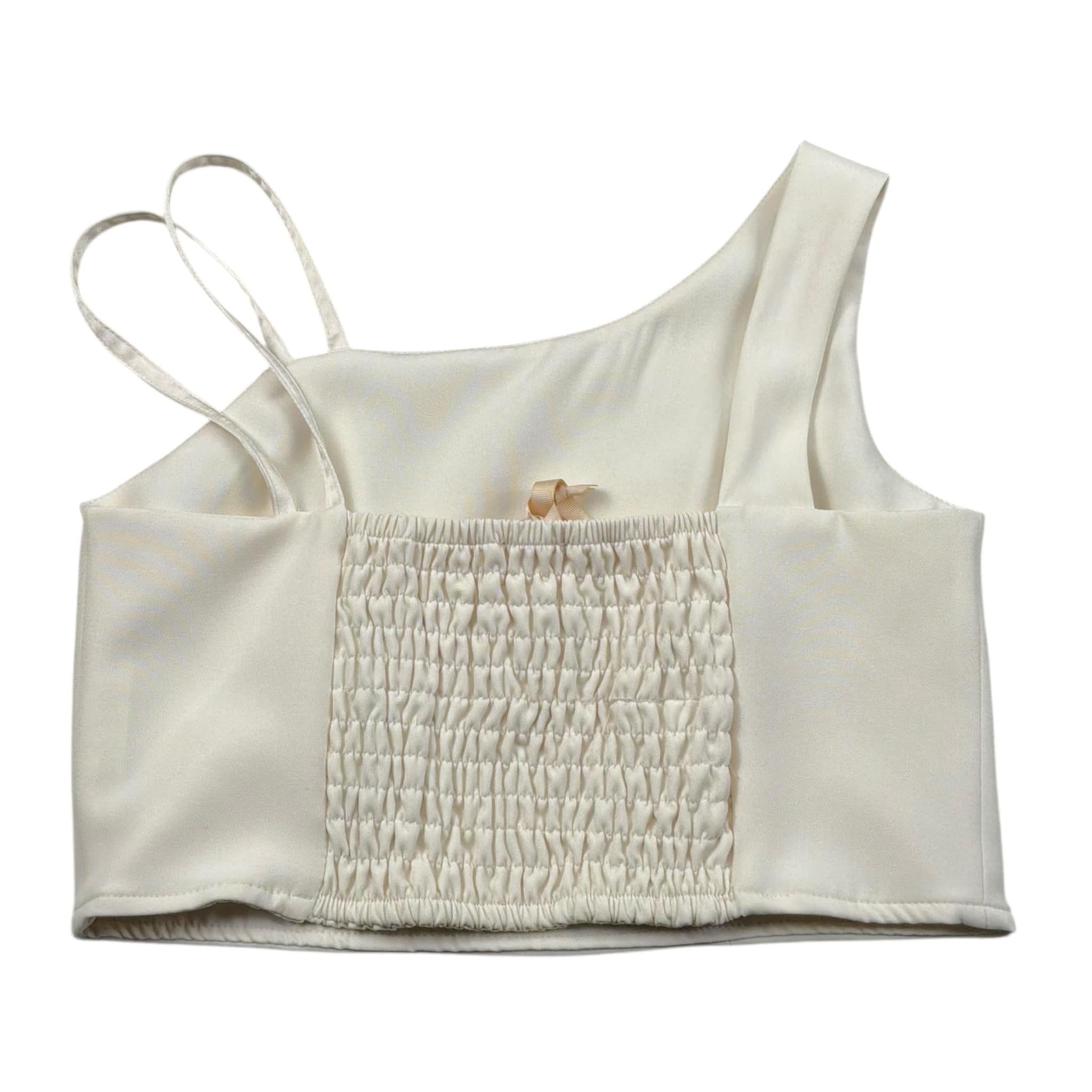 Meilisa Bai Top tinta unita con Bretelle Beige per Bambina FL6358 BEIGE MEILISA BAI 