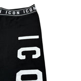 Icon Leggins Tiinta Unita con Logo Nero per Bambina IJG066 NERO ICON 