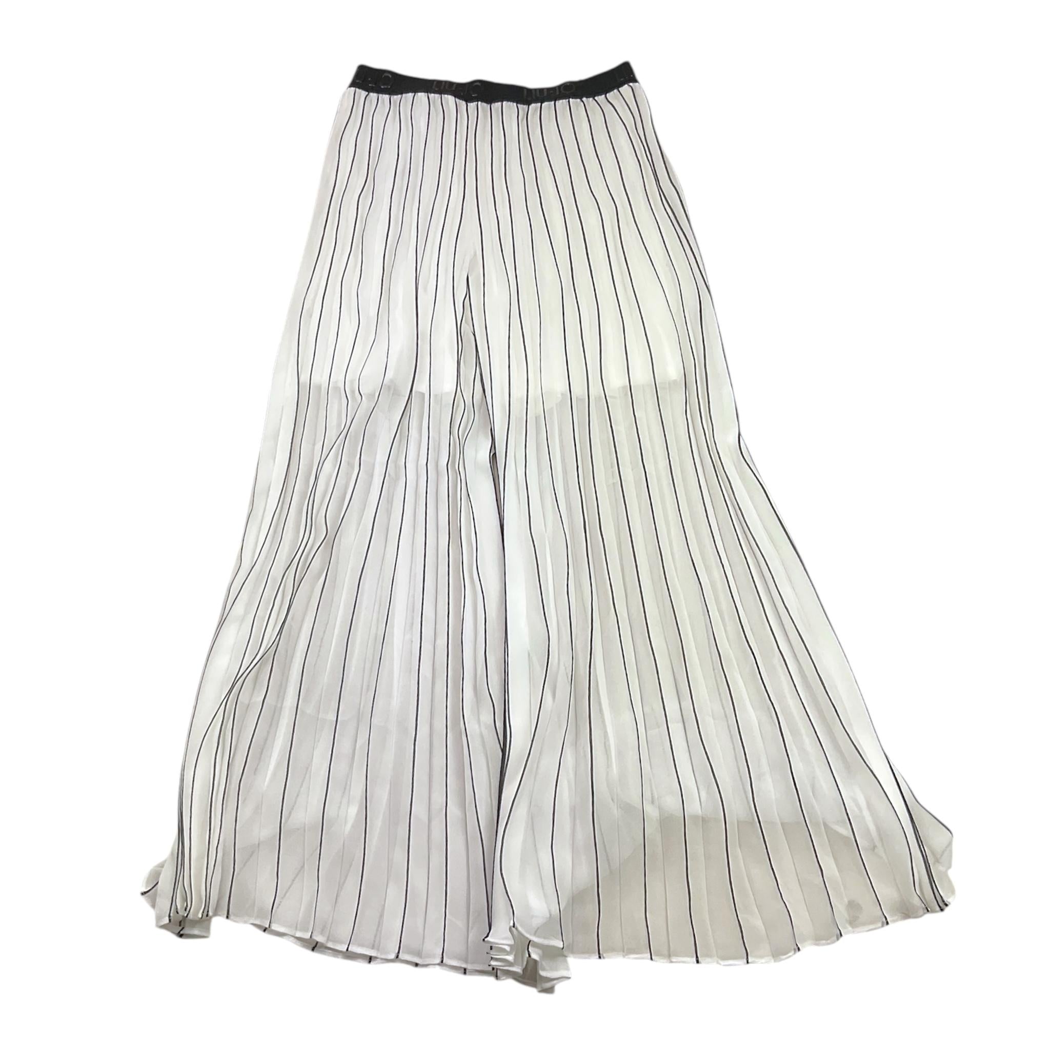 Liu Jo Pantalone Tinta Unita con Fantasia A Righe per Bambina GA5071 BIANCO LIU JO 
