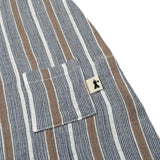 Petit Indi Pagliaccetti Tricolore con Fantasia A Righe Girmanica per Neonato SS25B1729 BLU PETIT INDI 