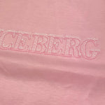 Iceberg T-Shirt Tinta Unita Girocollo con Stampa per Bambina TSICE5151J ROSA ICEBERG 