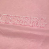 Iceberg T-Shirt Tinta Unita Girocollo con Stampa per Bambina TSICE5151J ROSA ICEBERG 