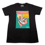 RESELL APPAREL t-shirt girocollo tinta unita cn stampa Nero per Bambino KTBK NERO RESELL APPAREL 