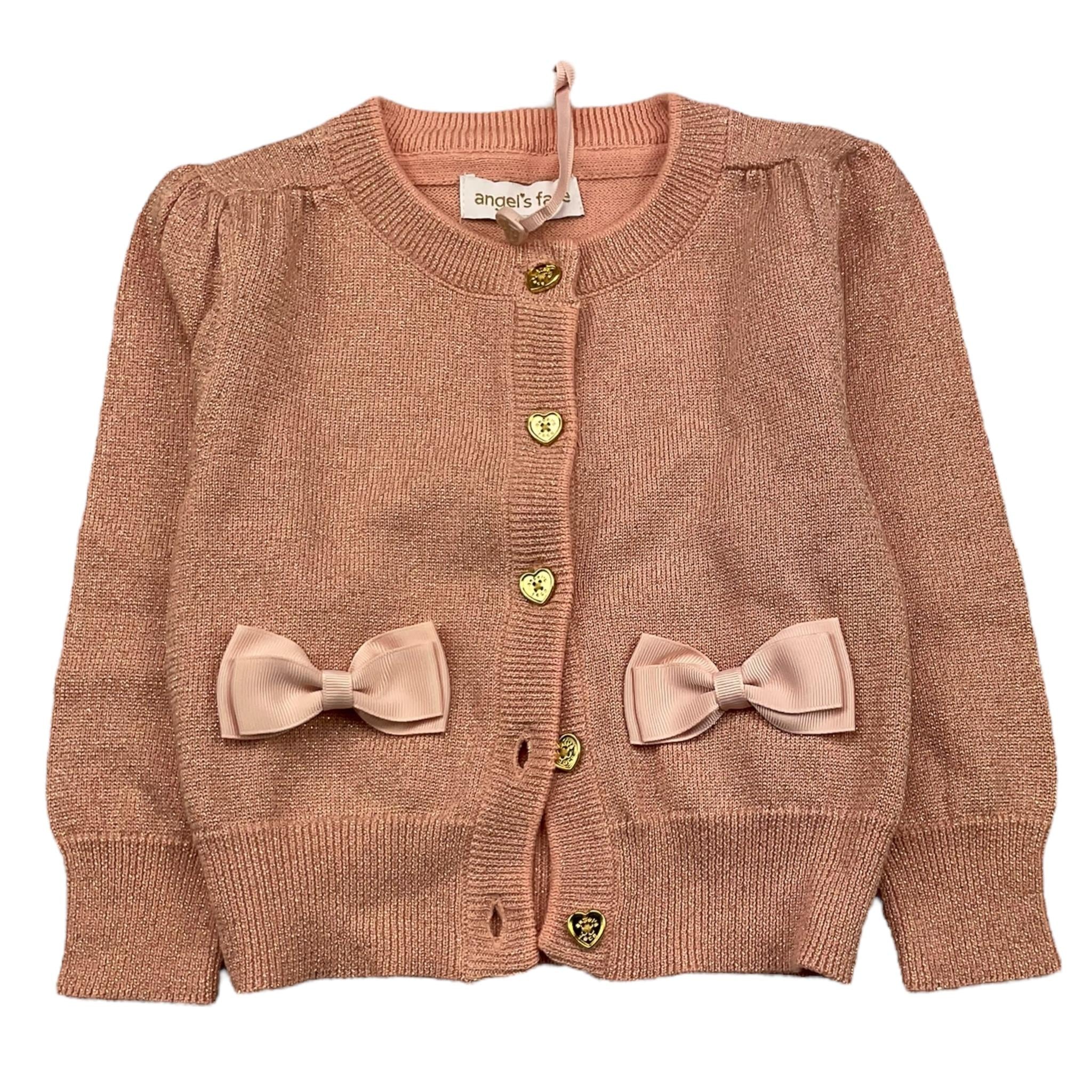 ANGEL'S FACE cardigan tinta unita lurex Rosa per Neonata NICOLETTE ROSA ANGEL'S FACE 