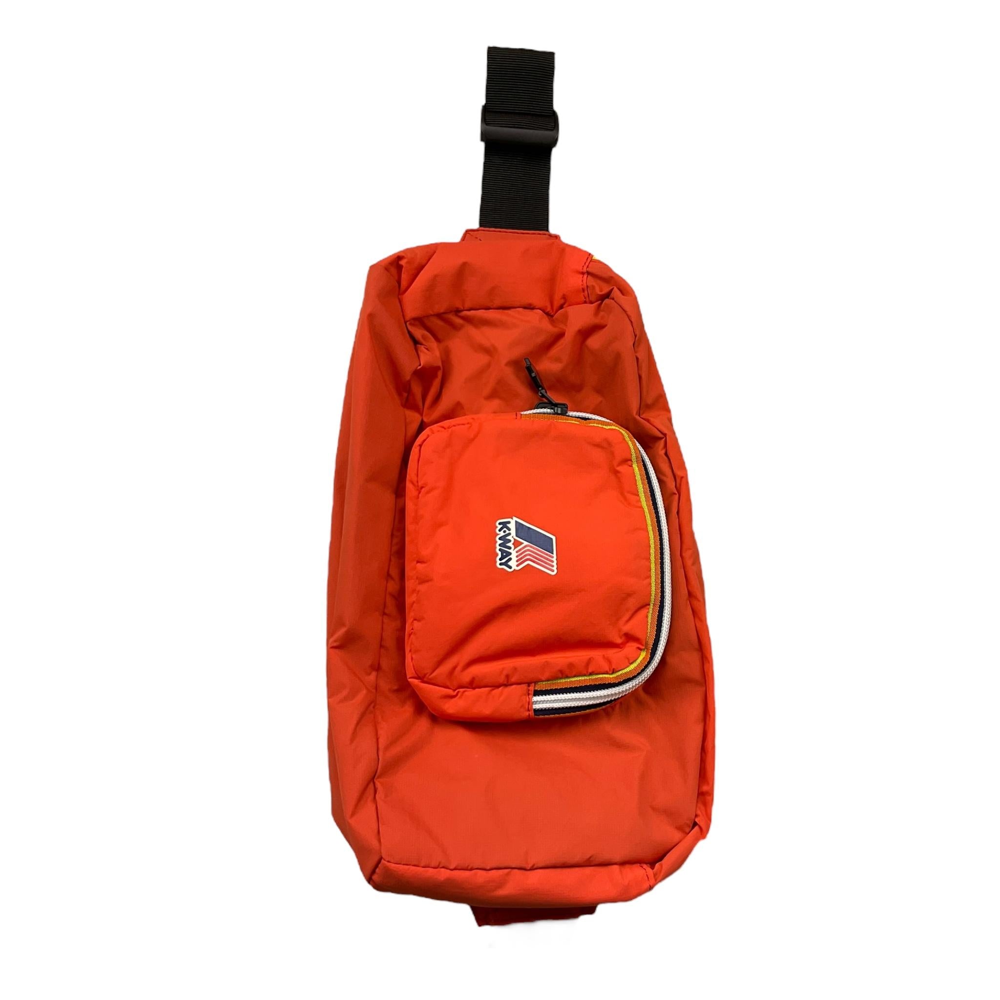 K-WAY borsello tinta unita con tracolla in contrasto Arancione per Bambino K5135NK ARANCIONE K-WAY 
