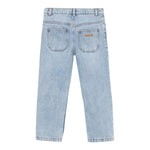 MOSCHINO jeans tinta unita con stampa logo Azzurro per Bambino HUP07Y AZZURRO MOSCHINO 