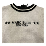 MARC ELLIS maglia girocollo tinta unita con logo e profili in contrasto Bianco per Bambina JMJSW00187XX BIANCO MARC ELLIS 