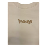 DISCLAIMER felpa girocollo tinta unita con stampa Panna per Bambino 24IDK58225 PANNA DISCLAIMER 