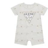 Guess Pagliaccetto Tinta Unita con Stampa per Neonata H5GW00K6YW1 PANNA GUESS 