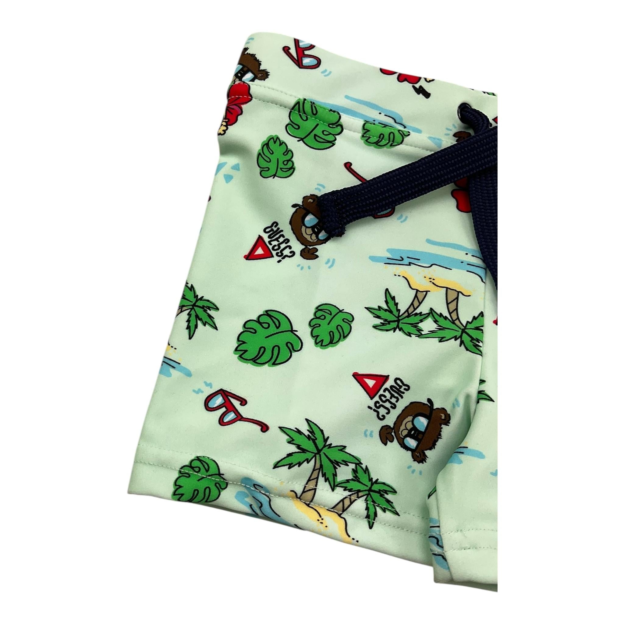 Guess Costume Tinta Unita con Stampe per Neonato I5GZ00MC052 VERDE ACQUA GUESS 