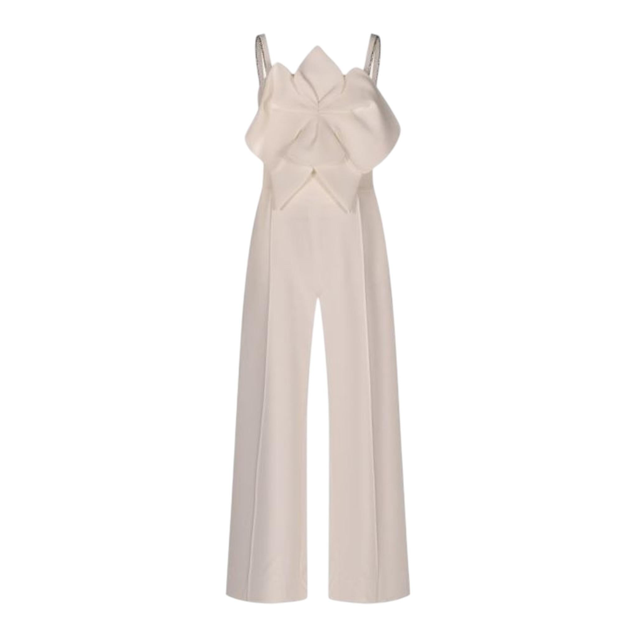 Fun & Fun Tuta Intera A Bretelle Tinta Unita con Tulle per Bambina FNCJJP00985 BIANCO FUN & FUN 