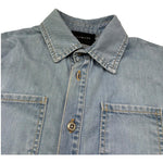 John Richmond Camicia Manica Lunga In Denim con Logo per Bambino RGP26057CA AZZURRO JOHN RICHMOND 