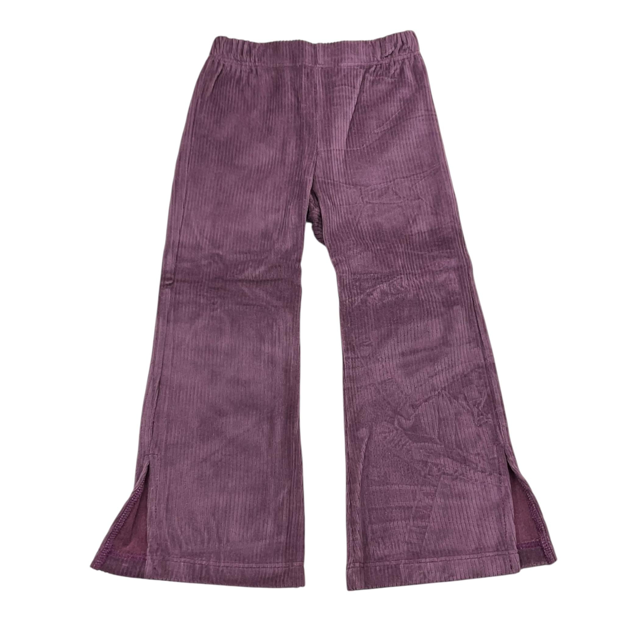 LA STUPENDERIA pantalone tinta unita modello zampa in velluto Viola per Bambina TJPN42X VIOLA LA STUPENDERIA 