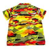 4Giveness Camicia Mezza Manica Multicolor Con Stampa Giallo Per Bambino