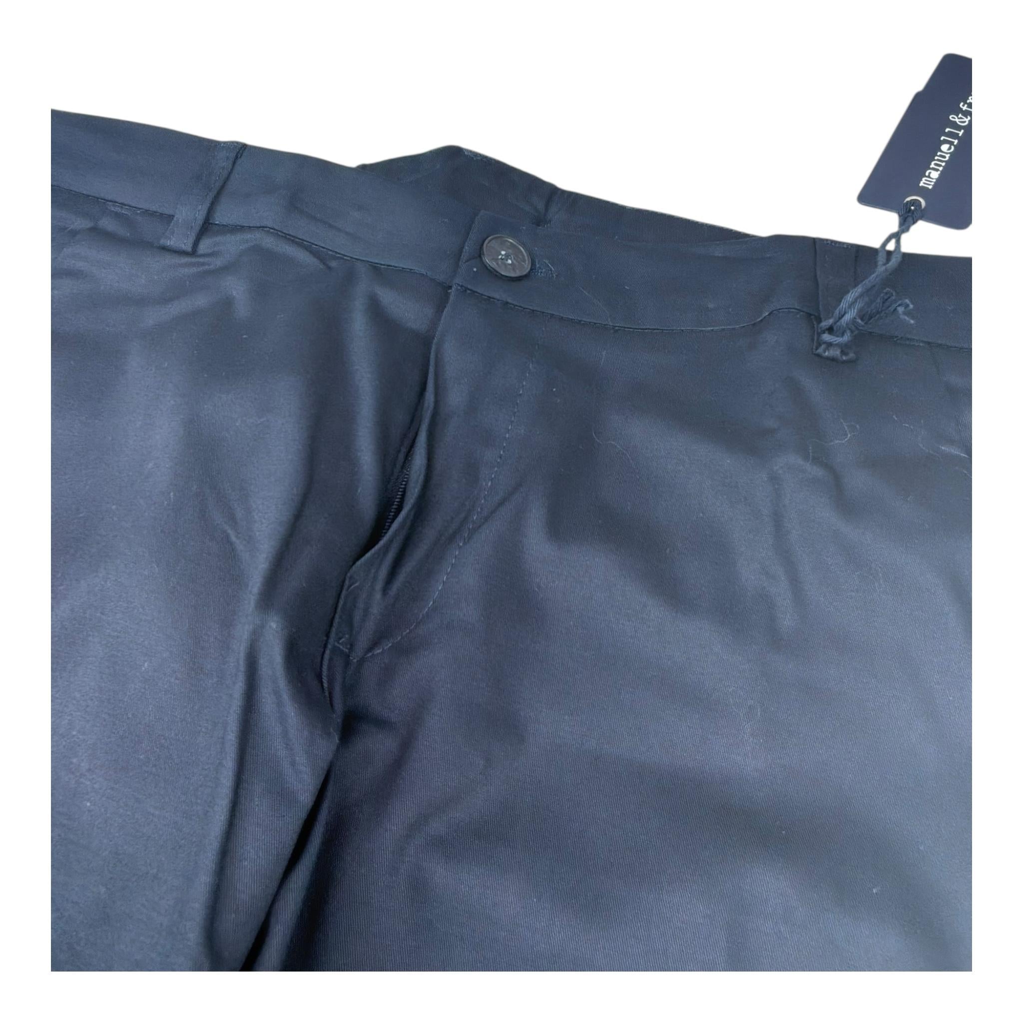 Manuel & Frank Pantalone Tinta Unita con Bottone per Bambino MF1050R BLU MANUEL & FRANK 