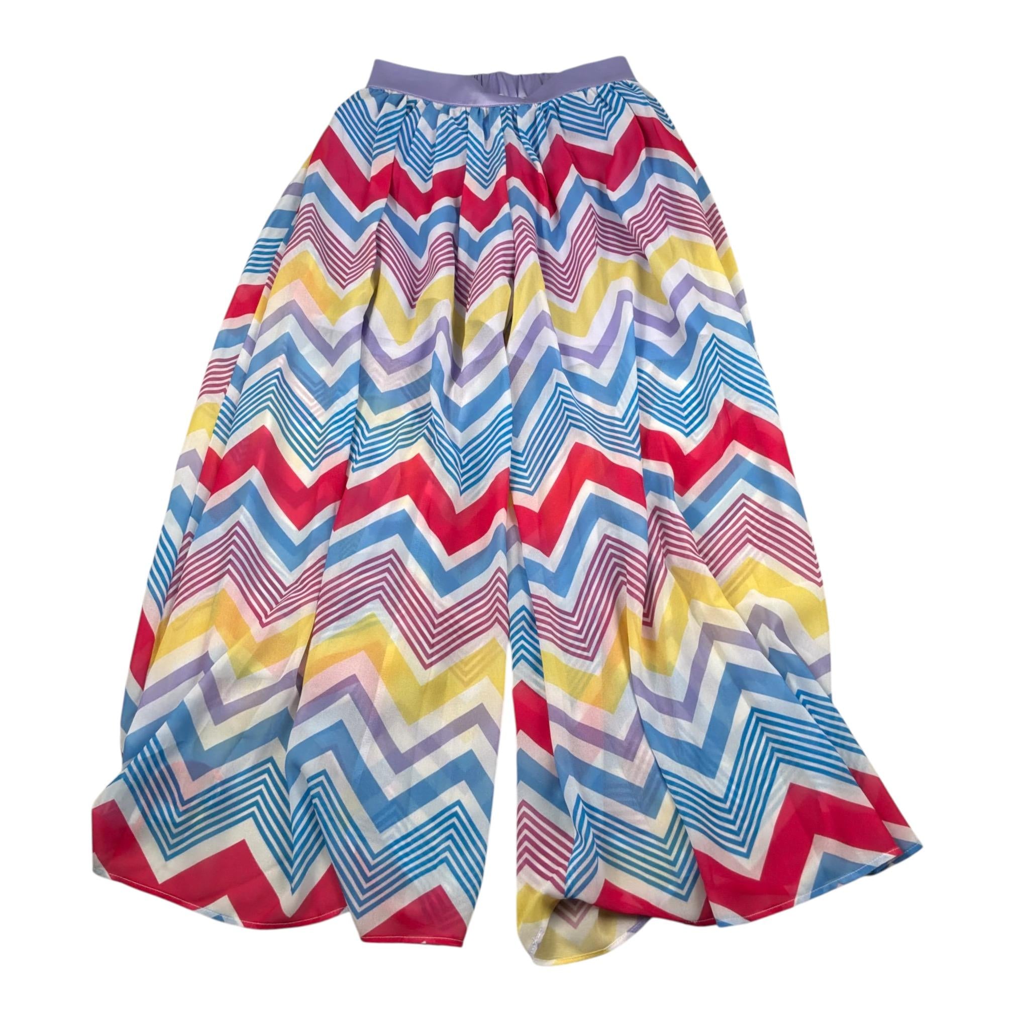 Janice Pantalone Modello Palazzo Stampa Fantasia Multicolor per Bambina JN713R MULTICOLOR JANICE 