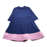 MIMISOL abito bicolore girocollo con fiocco Blu per Bambina MFAB609 BLU MIMISOL 