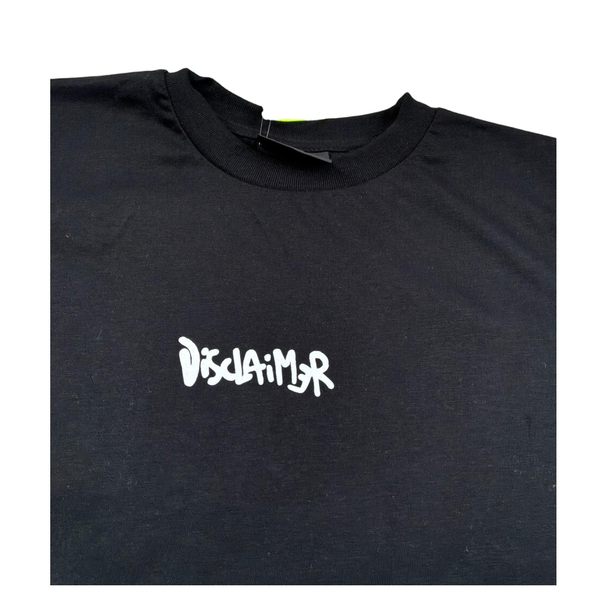 Disclaimer T-Shirt Girocollo Tinta Unita con Stampa per Bambino 25EDK58468 NERO DISCLAIMER 