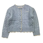 SAINT BARTH cardigan tinta unita con stampa Azzurro per Bambina MLE001 AZZURRO SAINT BARTH 