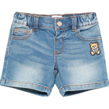 Moschino Bermuda Tinta Unita In Denim per Neonato MUQ01KX AZZURRO MOSCHINO 