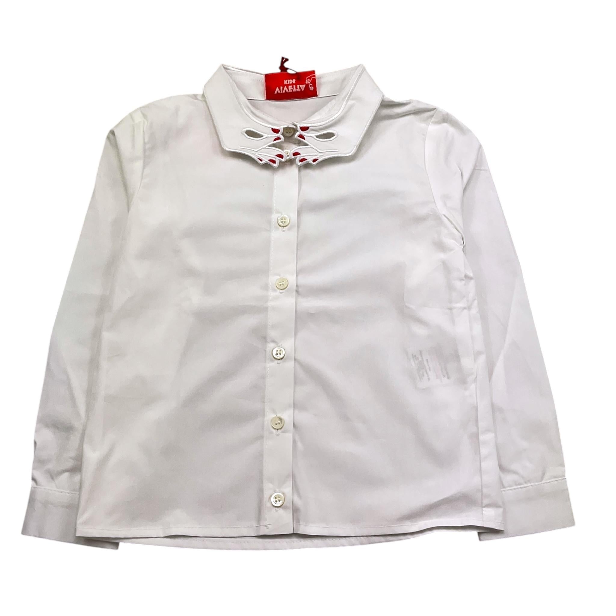 Vivetta Camicia Manica Lunga Tinta Unita per Bambina VE250648B BIANCO VIVETTA 