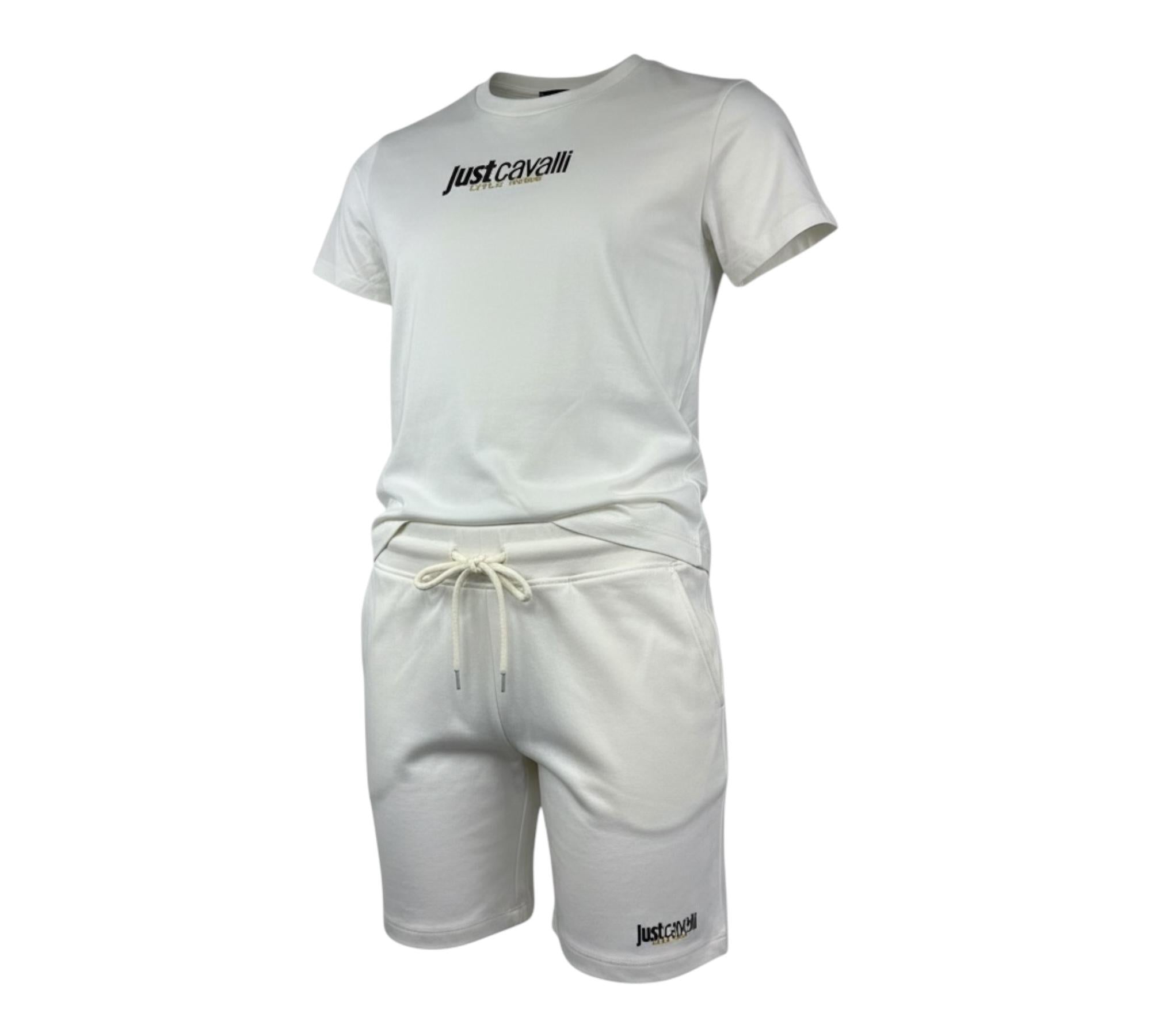 Just Cavalli Completo 2 Pezzi T-Shirt-Bermuda Tinta Unita per Bambino JBP26023CJ PANNA JUST CAVALLI 