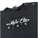 Marc Ellis T-Shirt Girocollo Tinta Unita con Brillantini per Bambina JMNTS16797 NERO MARC ELLIS 