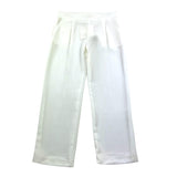 Illiana Pantalone Tinta Unita Con Tasche Americane E Elastico In Vita Panna Per Neonata
