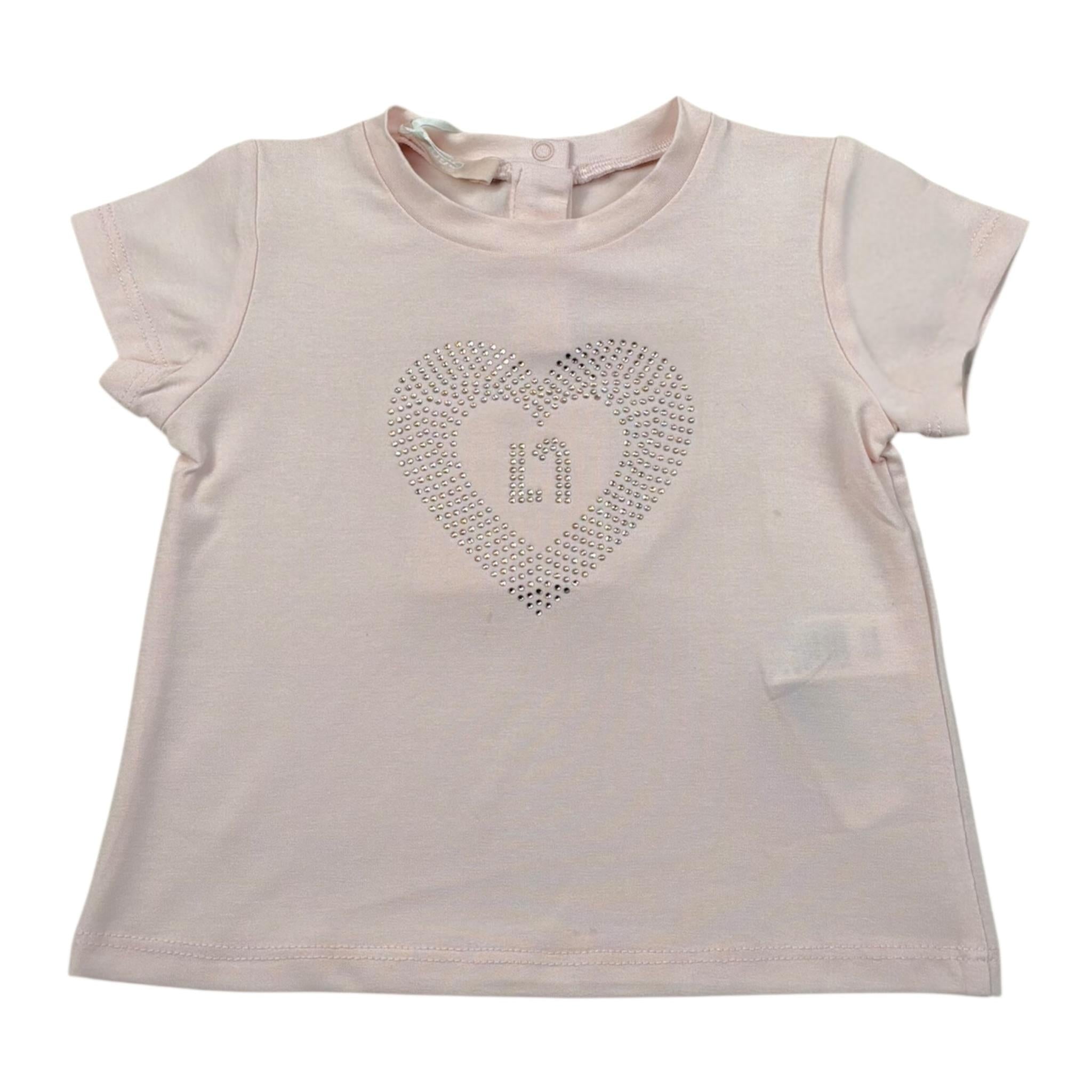 Liu Jo T-Shirt Tinta Unita con Stampa per Neonata HA4066J5003 ROSA LIU JO 