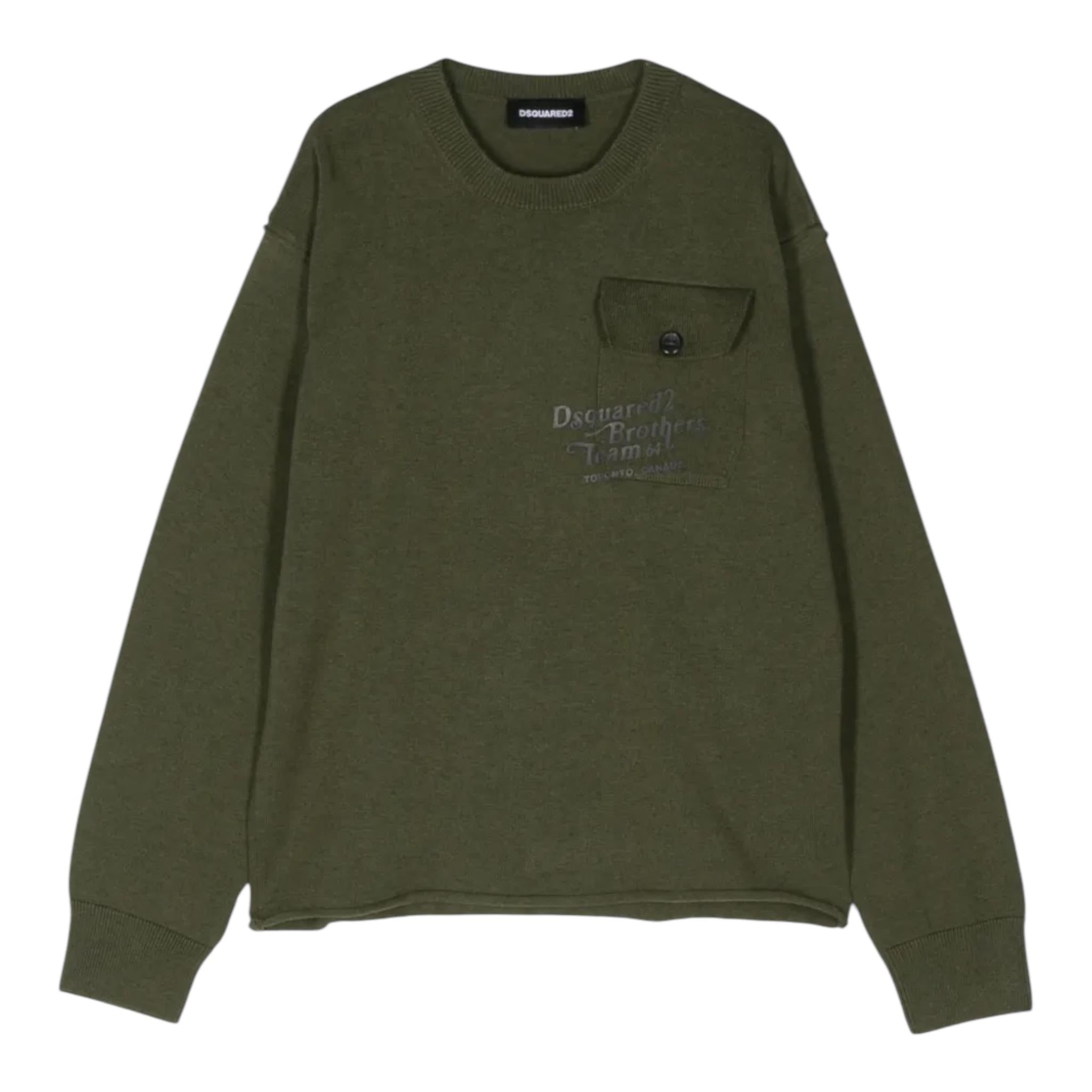 DSQUARED2 maglia tinta unita con stampa Verde per Bambino DQ2602 VERDE DSQUARED2 