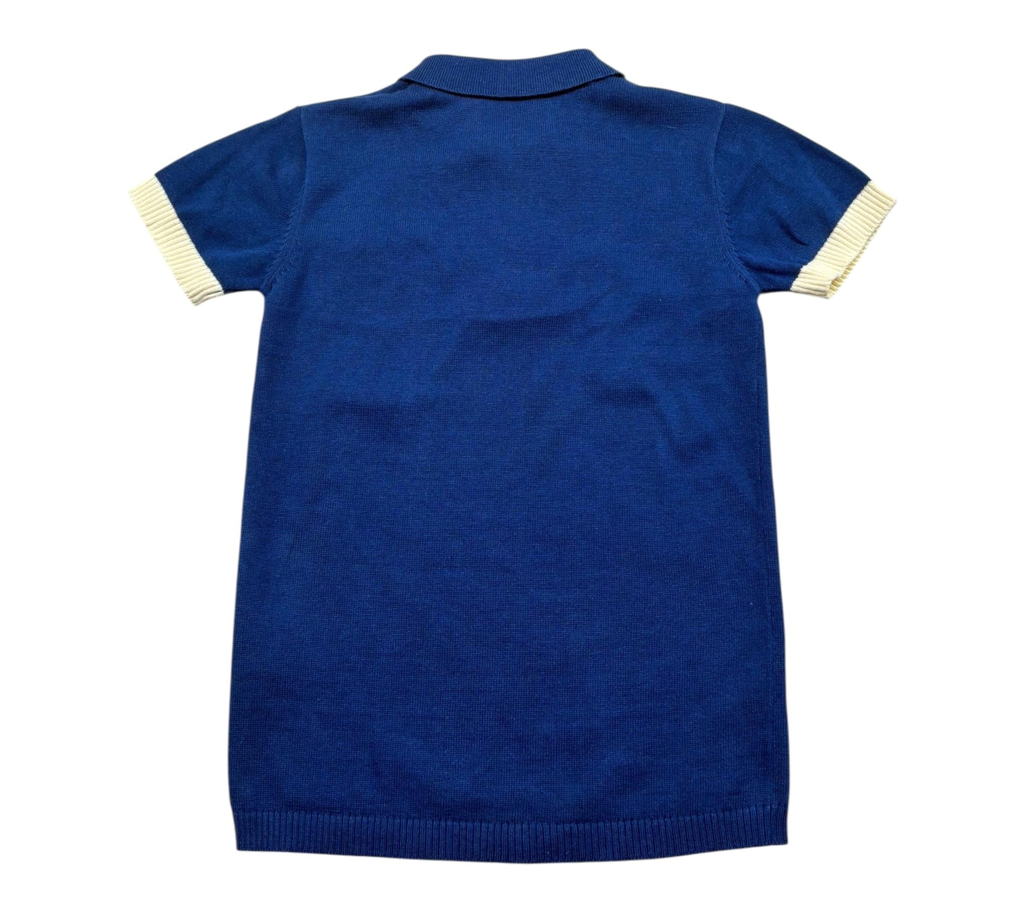 Trussardi Polo Mezza Manica Tinta Unita con Stampa per Bambino TBP26058PO BLU TRUSSARDI 