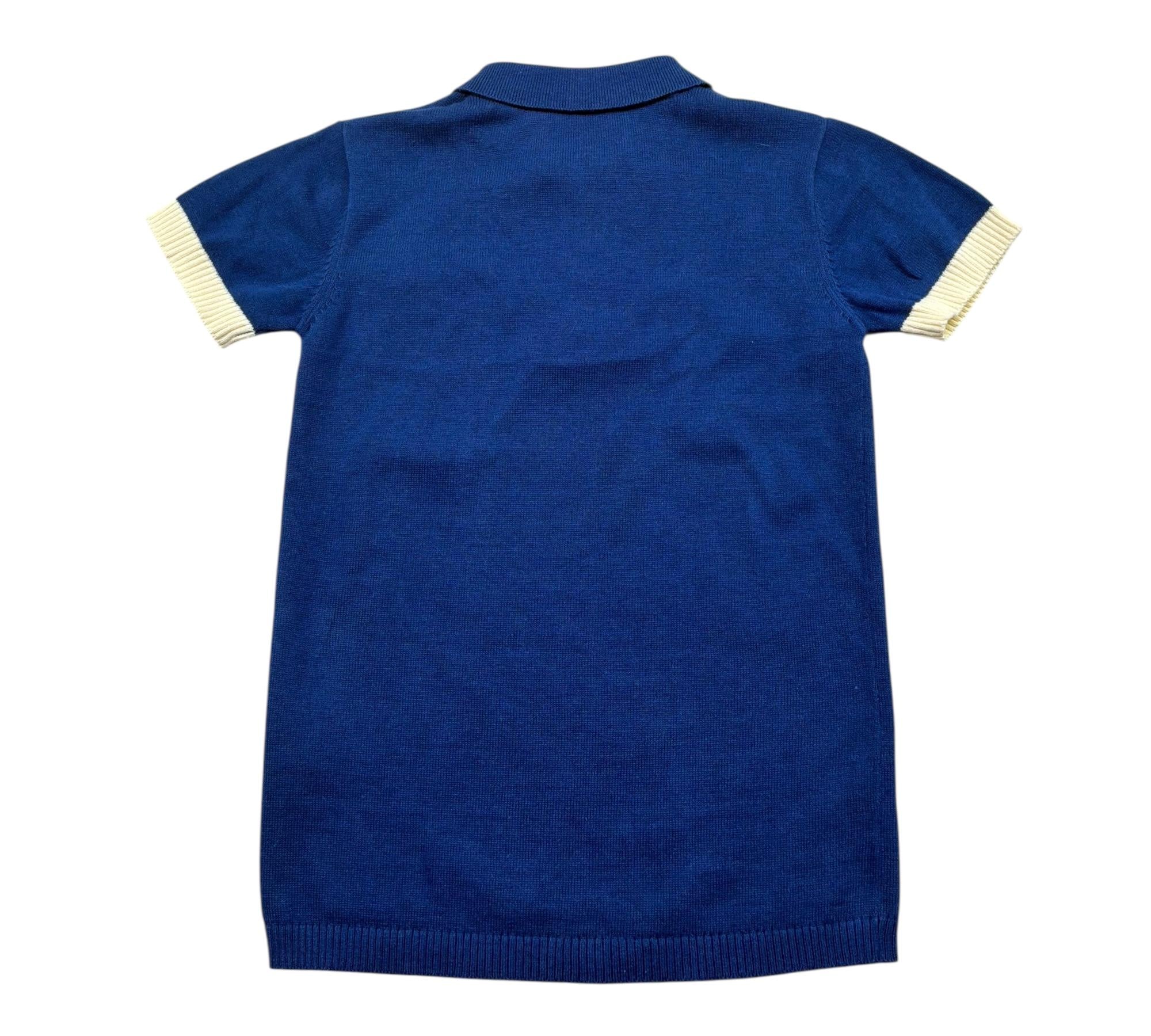 Trussardi Polo Mezza Manica Tinta Unita con Stampa per Bambino TBP26058PO BLU TRUSSARDI 