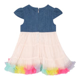 Billieblush Abito Mezza Manica con Tulle per Neonata U20814 AZZURRO BillIEBLUSH 