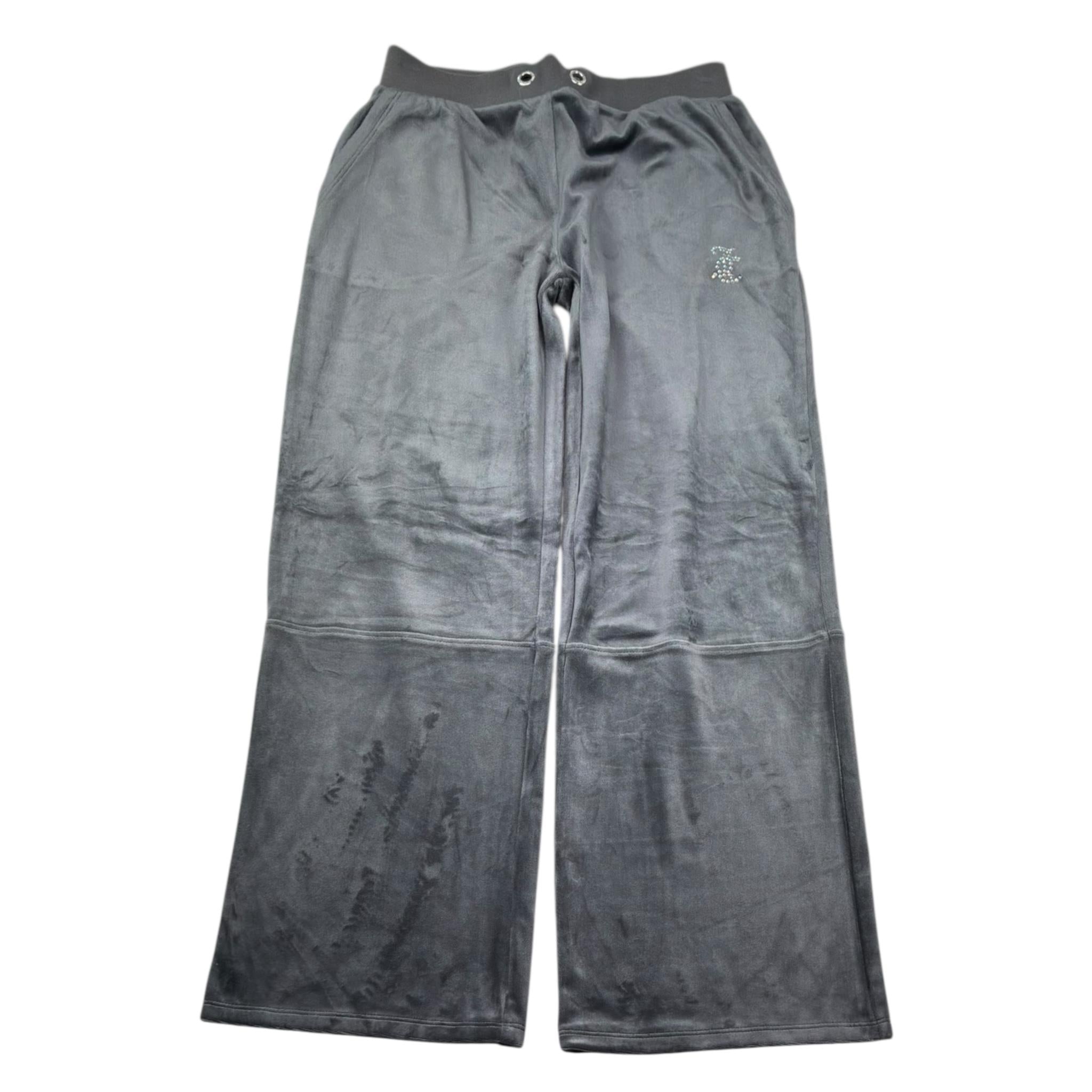 Juicy Couture Pantalone Tinta Unita In Velluto per Bambina JBX6596 GRIGIO JUICY COUTURE 