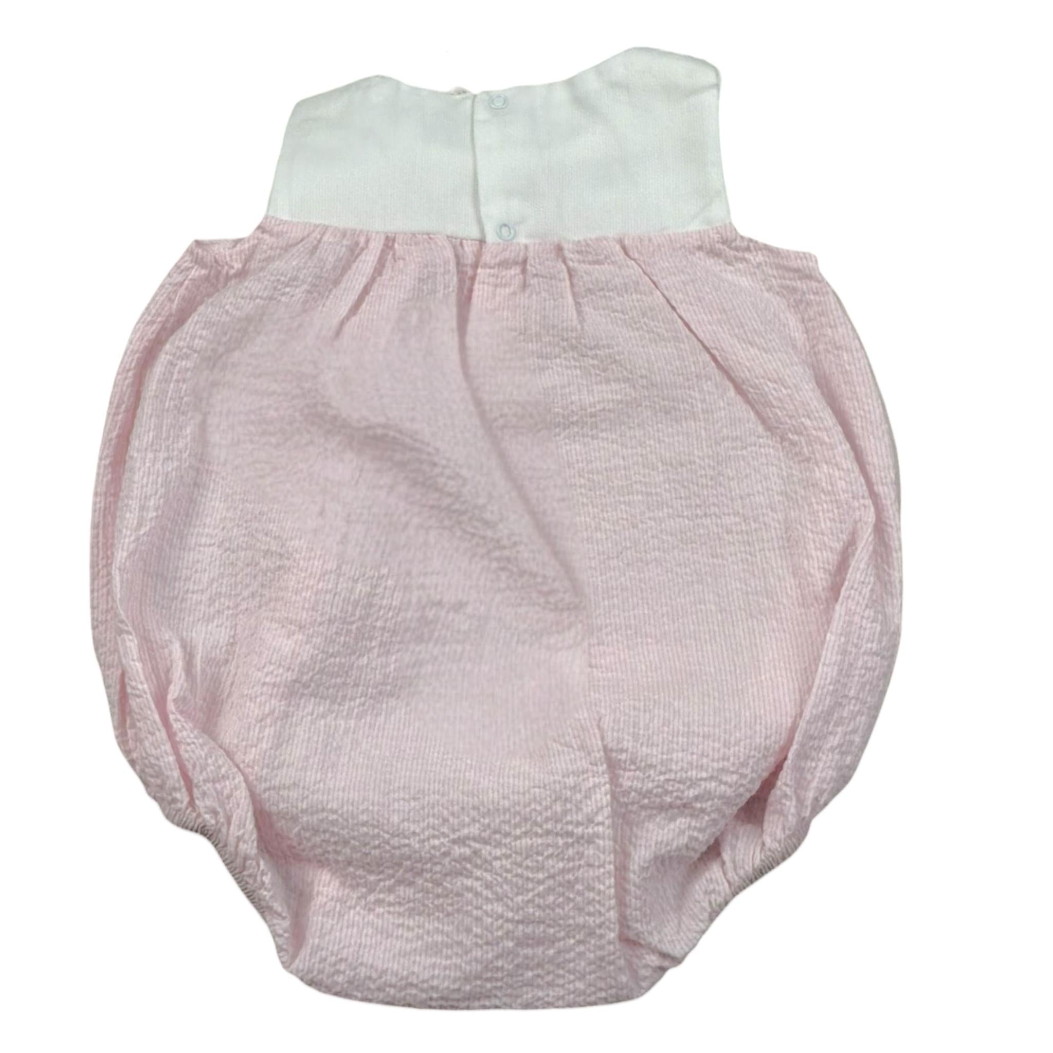 Lalalu' Pagliaccetto Bicolore Giromanica per Neonata PAL010P BIANCO/ROSA LALALU' 