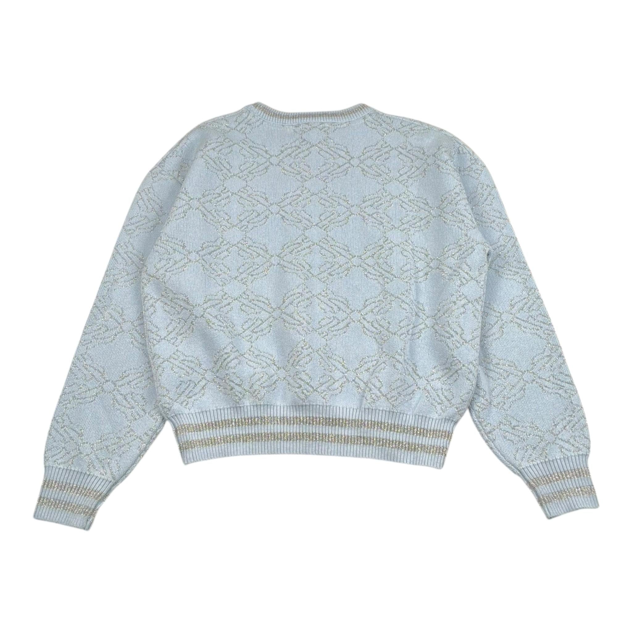 John Richmond Maglia Tinta Unita con Stampa E Fantasia per Bambina RGP26063MA AZZURRO JOHN RICHMOND 