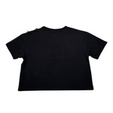 Gaelle T-Shirt Girocollo Tinta Unita con Stampa Logo per Bambina 2746MY00097 NERO GAELLE 