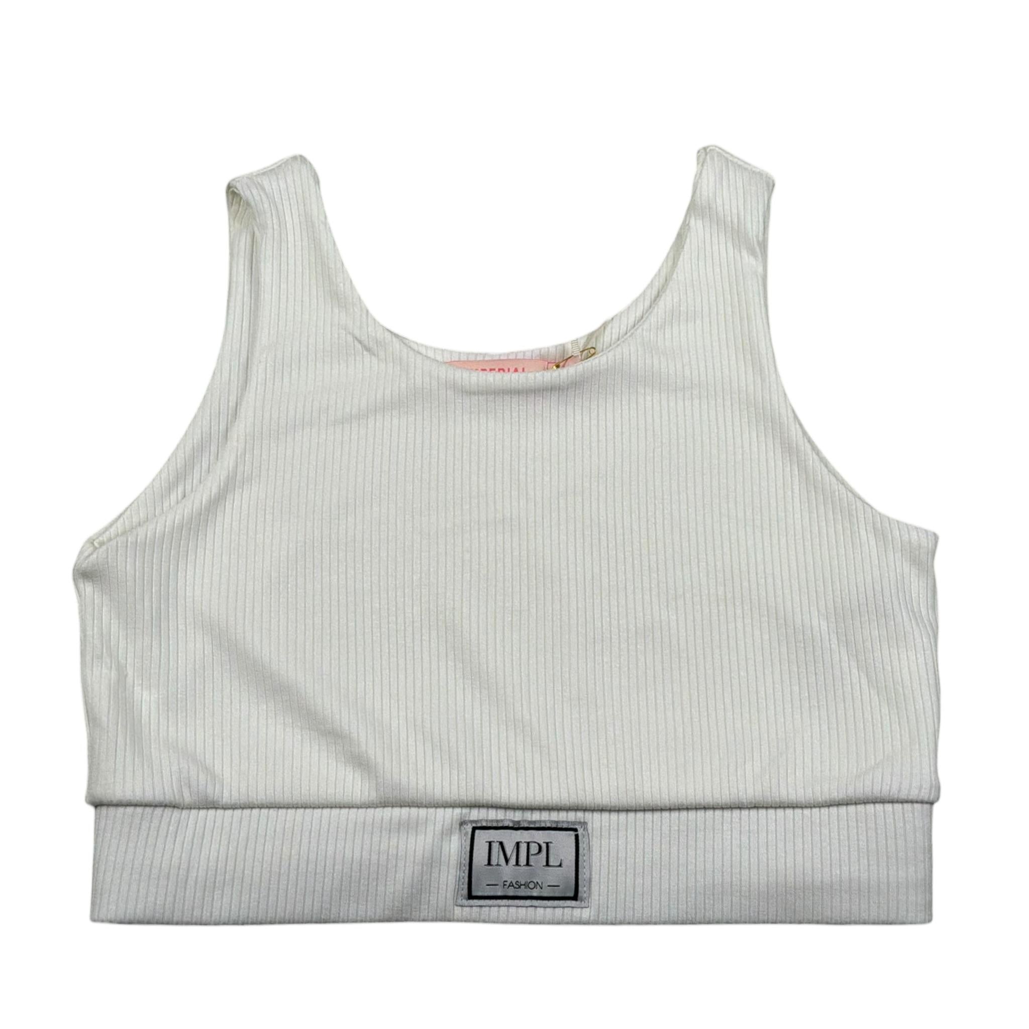 Imperial Top Giromanica Tinta Unita con Logo per Bambina M23070G75 BIANCO IMPERIAL 