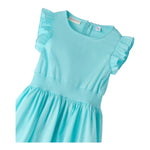 Sarabanda Abito Mezza Manica Tinta Unita per Bambina 0B232J AZZURRO SARABANDA 