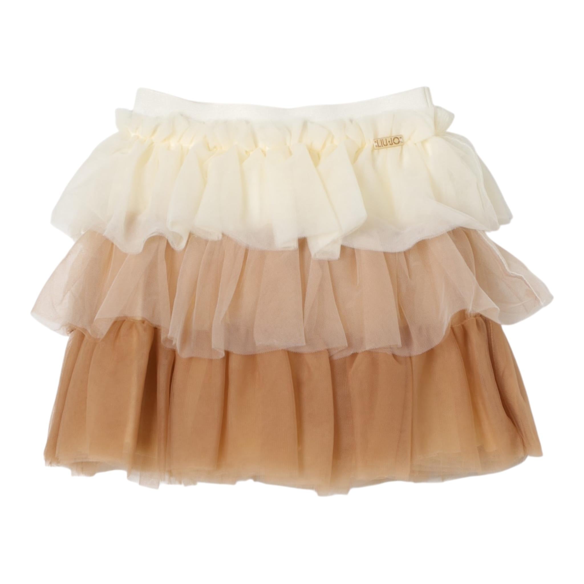 LIU JO gonna tricolore con tulle Beige per Bambina KF4047XX BEIGE LIU JO 